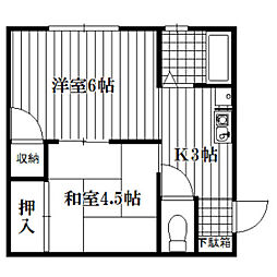 ネオセルコ西広島 2Kの間取図画像