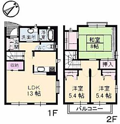 グランバリエ己斐B 3LDKの間取図画像
