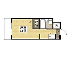 メゾン・ド・ヴェルデュール ワンルームの間取図画像