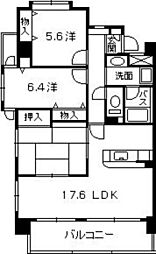 ライオンズマンション比治山公園弐番館 3LDKの間取図画像