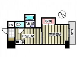 パークサイドキムラ 1DKの間取図画像
