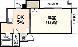 サンシャイン高橋 1DKの間取図画像
