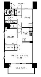 グラディス西広島駅前ザ・タワー 2LDKの間取図画像