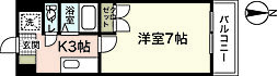 バオバブ白島 1Kの間取図画像