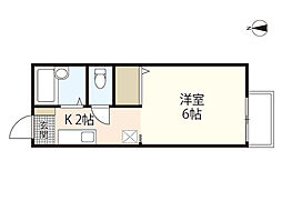 アプローズコートB 1Kの間取図画像