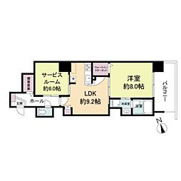 ヴィラ博丈 1SLDKの間取図画像