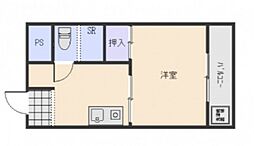 ふじマンション 1Kの間取図画像