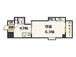 TKM 1Kの間取図画像