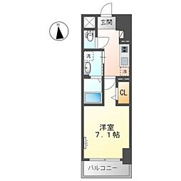 広島市西区中広町1丁目マンション 1Kの間取図画像