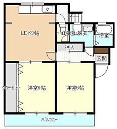 パレファミーユ 2LDKの間取図画像