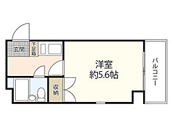 サンローレル平野町 1Kの間取図画像