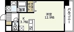 ミロワール舟入 ワンルームの間取図画像