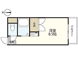I.Sミユキ ワンルームの間取図画像
