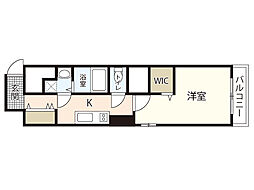 7フラッツ 1Kの間取図画像