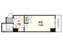 ひし屋ビル 1Kの間取図画像