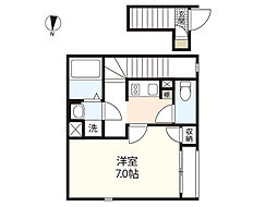 レオネクストアベニール 1Kの間取図画像