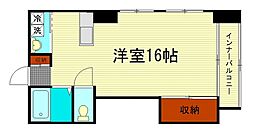 丸吉ビル ワンルームの間取図画像