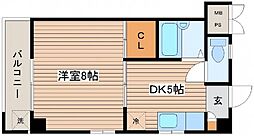 コート・ドール3 1DKの間取図画像