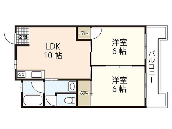 光南マンション ｜広島県広島市中区光南1丁目(賃貸マンション2LDK・4階・49.00㎡)の写真 その2