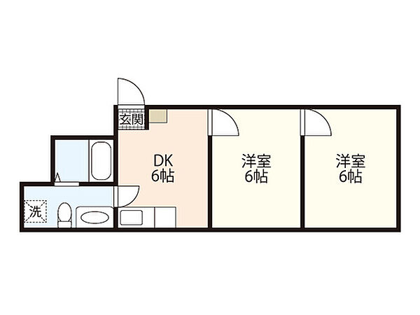 333ビル ｜広島県広島市中区堺町2丁目(賃貸マンション2DK・3階・36.02㎡)の写真 その2