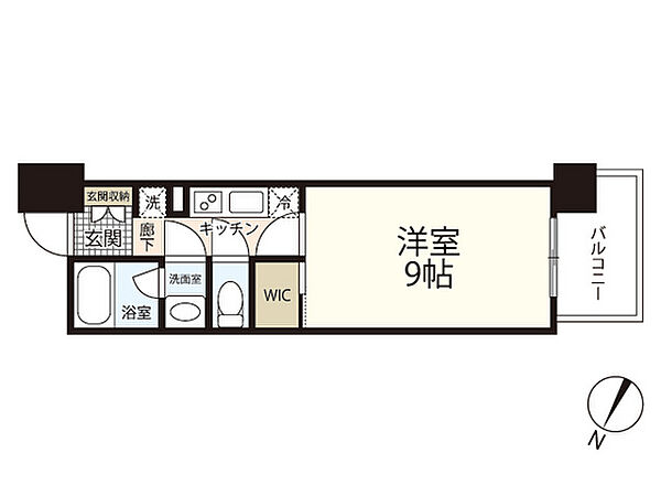 広島県広島市南区西荒神町(賃貸マンション1DK・11階・37.11㎡)の写真 その2