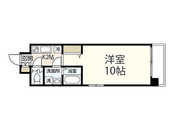 フジタワーマンション ｜広島県広島市中区富士見町(賃貸マンション1K・8階・29.98㎡)の写真 その2