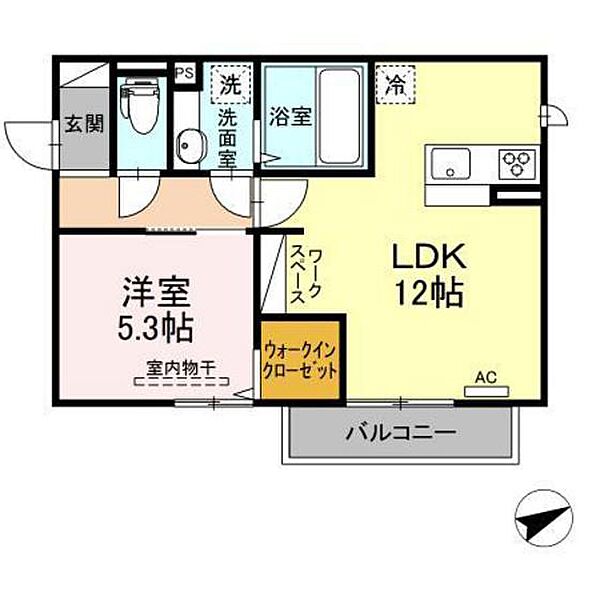 サンセール ｜広島県東広島市西条町寺家(賃貸アパート1LDK・2階・42.79㎡)の写真 その2