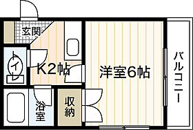 エステート三滝  ｜ 広島県広島市西区三滝町（賃貸マンション1K・5階・17.15㎡） その2