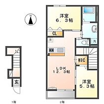 フォルマ Ｂ棟  ｜ 広島県広島市安芸区船越2丁目（賃貸アパート2LDK・2階・57.71㎡） その2