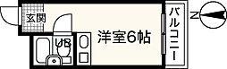 清水ビル ワンルームの間取図画像