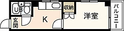 オガワビル 1Kの間取図画像