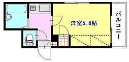 IH7ビル 1Kの間取図画像