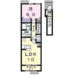 アイリスガーデン 1LDKの間取図画像