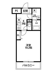 VALIS 1Kの間取図画像