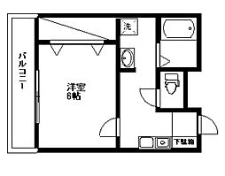ドルミール木下 1Kの間取図画像