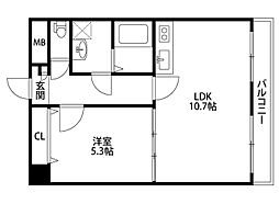 ピュアみやび一番館 1LDKの間取図画像