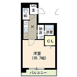 シルバーハイツ 1Kの間取図画像