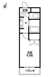 パフィオ 1Kの間取図画像