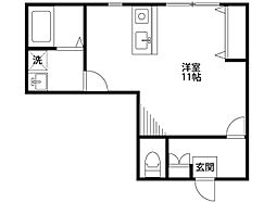 サザンハウス ワンルームの間取図画像