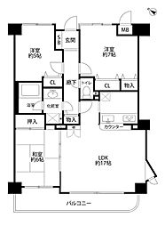ダイアパレス水道町通り 3LDKの間取図画像