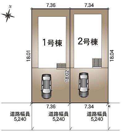 幅充分の駐車ス...