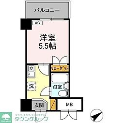 コンフォール小泉 1Kの間取図画像