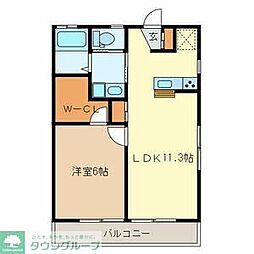 シャテロハイム 1LDKの間取図画像