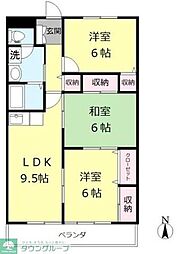 ファミリー・ピア越谷 3LDKの間取図画像