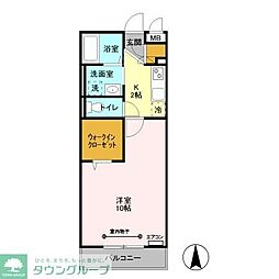 エスペランサ 1Kの間取図画像