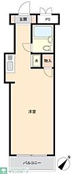 トップ五反野NO1 ワンルームの間取図画像