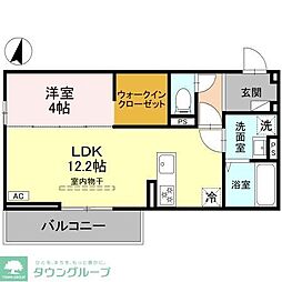 SOPHIA II A 1LDKの間取図画像