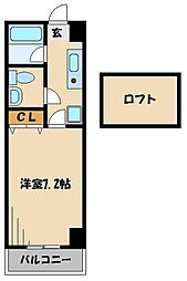 メゾン朋泉高砂 1Kの間取図画像