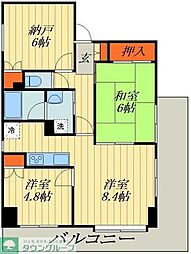 Lavita谷塚駅前2 2LDKの間取図画像