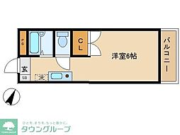 黒田ビル ワンルームの間取図画像